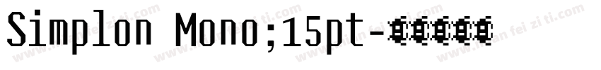 Simplon Mono;15pt字体转换